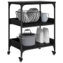 Carro de Cocina Roble Negro 60 x 41 x 80.5 cm en Carros e islas | Comprar online en Foro24