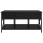 Mesa de Café Roble negro 100 x 55 x 50 cm Madera contrachapada