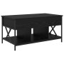Mesa de Café Roble negro 100 x 55 x 50 cm Madera contrachapada