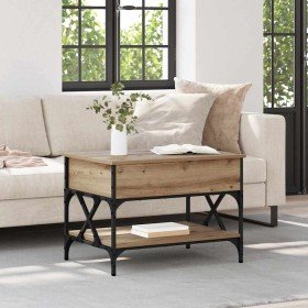 Mesa de Café Roble artesanal 70x50x50cm Madera contrachapada en Mesitas de noche | Comprar online en Foro24