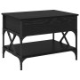 Mesa de Café Roble Negro 70x50x50cm Madera contrachapada