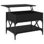Mesa de Café Roble Negro 70x50x50cm Madera contrachapada