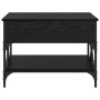 Mesa de Café Roble Negro 70x50x50cm Madera contrachapada