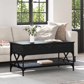 Mesa de Café Roble Negro 100 x 50 x 50 cm Madera contrachapada en Mesitas de noche | Comprar online en Foro24