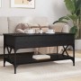 Mesa de Café Roble Negro 100 x 50 x 50 cm Madera contrachapada