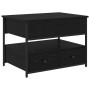 Mesa de Café Roble negro 70x50x50cm Madera contrachapada
