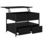 Mesa de Café Roble negro 70x50x50cm Madera contrachapada