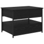 Mesa de Café Roble negro 70x50x50cm Madera contrachapada