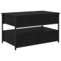 Mesa de Café Roble Negro 85 x 50 x 50 cm Madera contrachapada