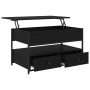 Mesa de Café Roble Negro 85 x 50 x 50 cm Madera contrachapada
