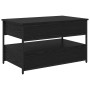 Mesa de Café Roble Negro 85 x 50 x 50 cm Madera contrachapada