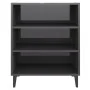 Aparador de madera contrachapada gris brillante 57x35x70 cm de vidaXL, Aparadores - Ref: Foro24-806066, Precio: 44,79 €, Desc...