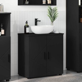 Gabinete de Baño con almacenamiento Negro 61 x 35 x 64 cm en Tocadores de baño | Comprar online en Foro24