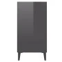 Hochglanzgraues Sperrholz-Sideboard 57x35x70 cm von vidaXL, Sideboards - Ref: Foro24-806066, Preis: 44,83 €, Rabatt: %