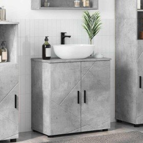 Gabinete de Baño con estante Gris hormigón 61 x 35 x 64 cm