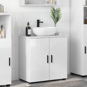 Gabinete de Baño con estante Blanco brillante 61 x 35 x 64 cm