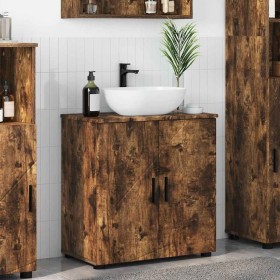 Gabinete de Baño con estante Roble ahumado 61 x 35 x 64 cm