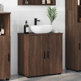 Gabinete de Baño con estante Marrón roble 61 x 35 x 64 cm