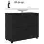 Gabinete de Baño Negro 76.5 x 35 x 64 cm Madera contrachapada