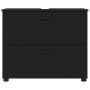 Gabinete de Baño Negro 76.5 x 35 x 64 cm Madera contrachapada
