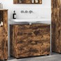 Gabinete de Baño con cajón Roble ahumado 76.5 x 35 x 64 cm