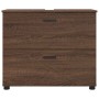 Gabinete de Baño con cajón Marrón roble 76.5 x 35 x 64 cm