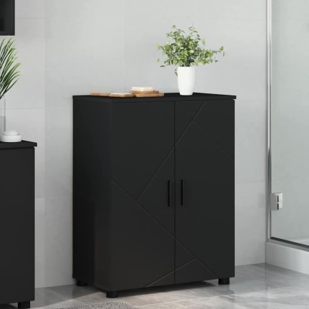 Gabinete de Baño Negro 60 x 35 x 80 cm Madera contrachapada