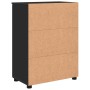 Gabinete de Baño Negro 60 x 35 x 80 cm Madera contrachapada