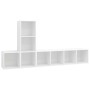 Juego de muebles de salón 3 piezas madera ingeniería blanco