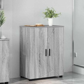 Gabinete de Baño con estante Gris sonoma 60 x 35 x 80 cm