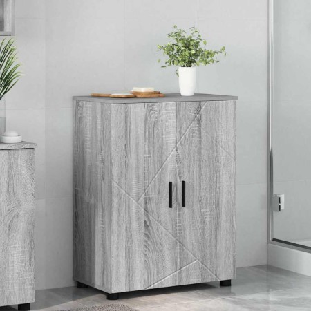 Gabinete de Baño con estante Gris sonoma 60 x 35 x 80 cm