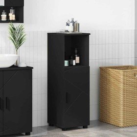 Gabinete de Baño con almacenamiento Negro 30 x 35 x 95 cm en Tocadores de baño | Comprar online en Foro24