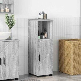 Gabinete de Baño con almacenamiento Gris Sonoma 30 x 35 x 95 cm en Tocadores de baño | Comprar online en Foro24