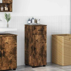 Gabinete de Baño con cajón Roble ahumado 30 x 35 x 80 cm en Tocadores de baño | Comprar online en Foro24