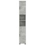 Mueble de baño alto con puerta Gris hormigón 30 x 35 x 192 cm