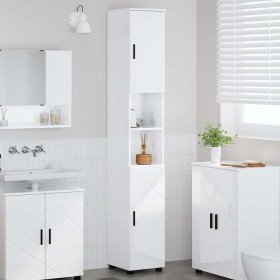 Gabinete de Baño con almacenamiento brillante 30 x 35 x 192 cm en Tocadores de baño | Comprar online en Foro24