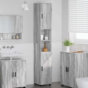 Gabinete de Baño con puerta Gris Sonoma 30 x 35 x 192 cm en Tocadores de baño | Comprar online en Foro24