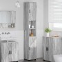 Mueble de baño alto con puerta Gris sonoma 30 x 35 x 192 cm