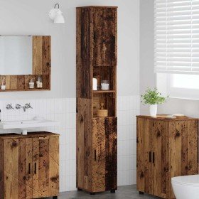 Gabinete de Baño con puerta Madera Vieja 30 x 35 x 192 cm en Tocadores de baño | Comprar online en Foro24