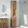 Mueble de baño alto con puerta Roble artisan 30 x 35 x 192 cm
