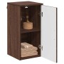 Gabinete de Baño con puerta Marrón roble 30 x 31.5 x 61 cm
