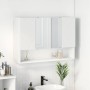 Armario con espejo de baño con puerta Blanco 80 x 17 x 55 cm en Tocadores de baño | Comprar online en Foro24