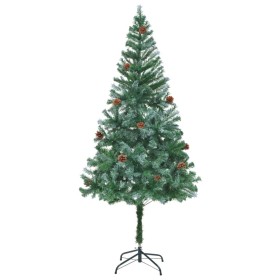 Árbol de Navidad glaseado con piñas 180 cm