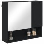 Armario de espejo Negro 59 x 17 x 55 cm Madera contrachapada