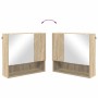 Armario de espejo con estante Roble Sonoma 59 x 17 x 55 cm