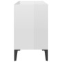Mueble de TV con patas de metal blanco brillante 69,5x30x50 cm de vidaXL, Muebles TV - Ref: Foro24-805938, Precio: 43,02 €, D...