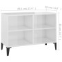 TV-Schrank mit glänzend weißen Metallbeinen 69,5 x 30 x 50 cm von vidaXL, TV-Möbel - Ref: Foro24-805938, Preis: 43,02 €, Raba...