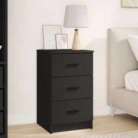 Armario de Noche Negro 38 x 38 x 66 cm Madera contrachapada