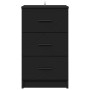 Armario de Noche Negro 38 x 38 x 66 cm Madera contrachapada