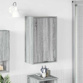 Gabinete de Baño con puerta Gris Sonoma 39 x 23,5 x 65 cm en Tocadores de baño | Comprar online en Foro24
